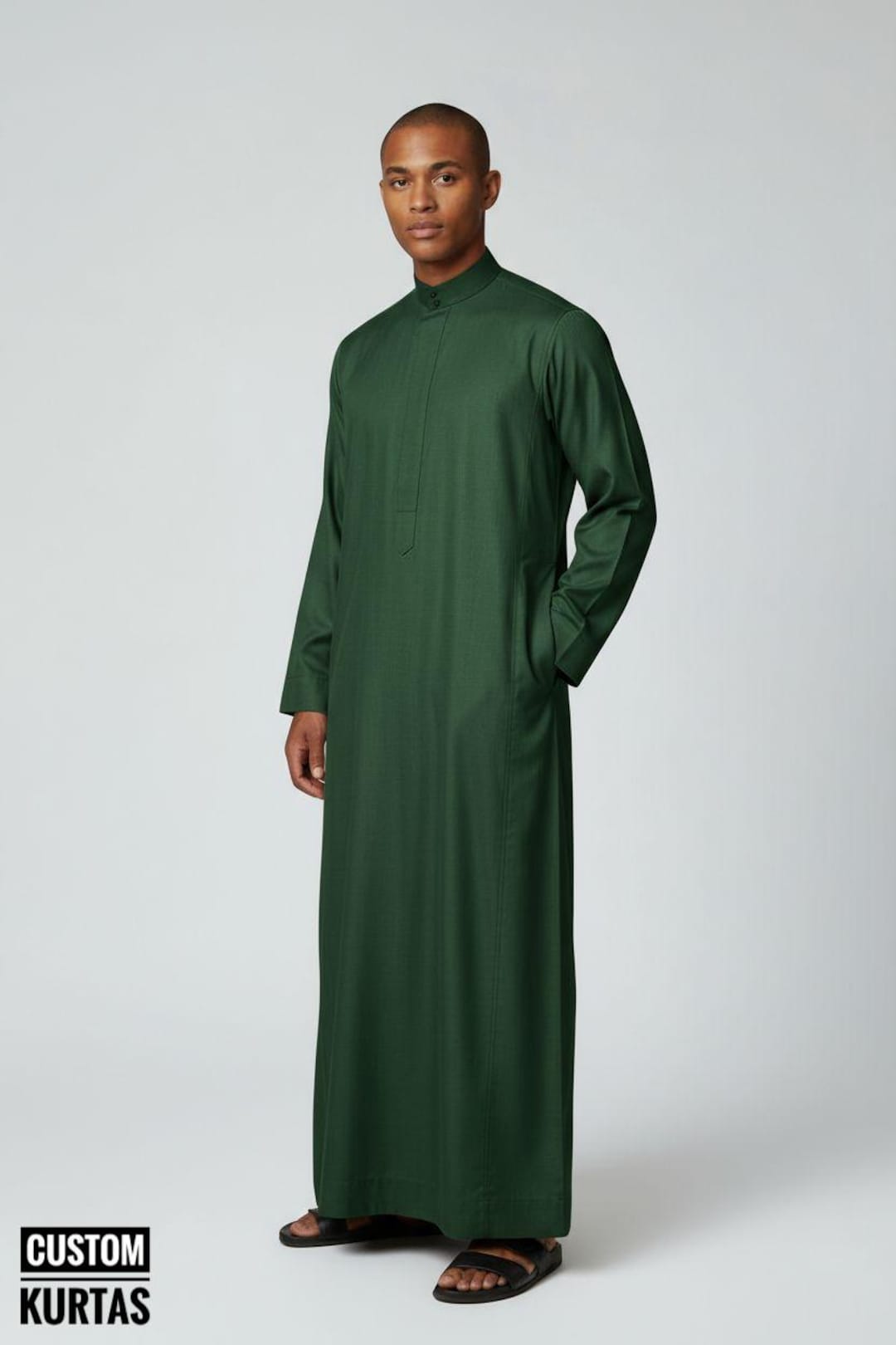 Thope Robe Men Bottle Green Thobe - Men's Omani Comfortable Jubba Thobe Robe - Etsy
