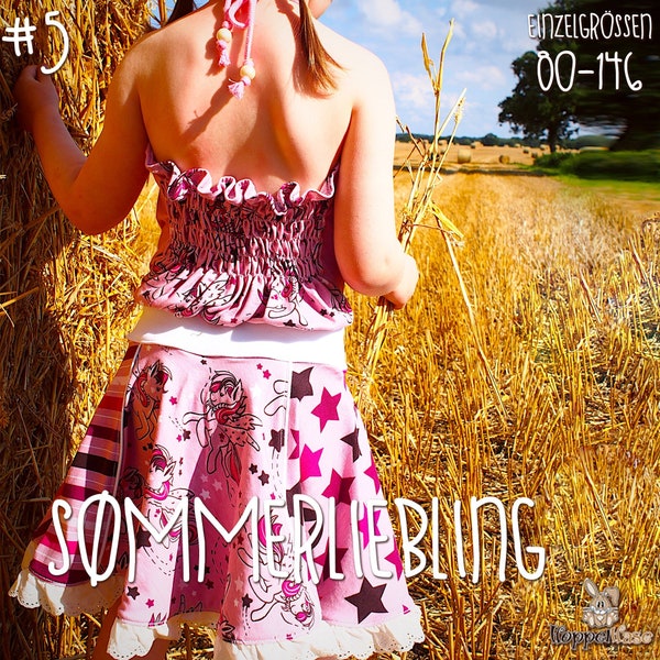 PDF Schnittmuster eBook *Mädchen Sommerkleid*Tellerrock*Top *SØMMERLIEBLING Gr. 80-146 *direkter Download *A4