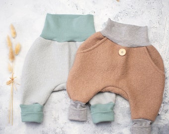 Walkhose Kinder, Outdoorhose aus Walk, Pumphose aus Walk, Walkloden, Wollhose für Kinder, Babyhose aus Schurwolle