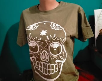 Altavoz Studio Laiska Skull - Verde Kaki