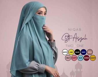 Instan Hijab / with Niqab / Instan Khimar / Instan Hijab for Muslim Women, Niqab Veil