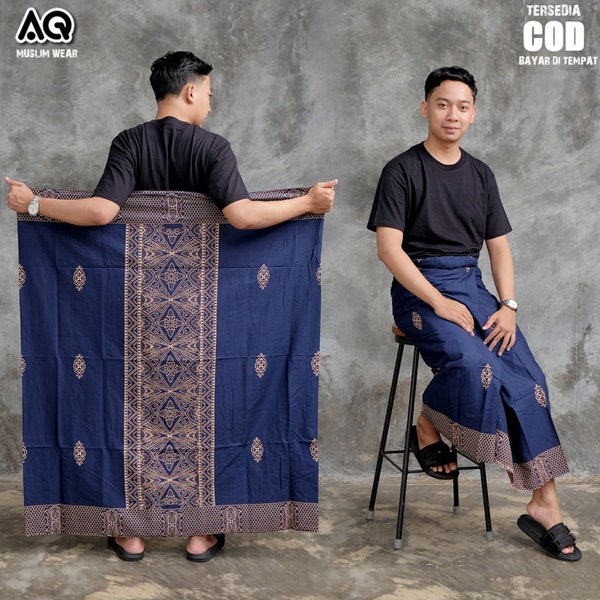 Paréo en batik de coton : châle de plage pour homme