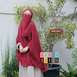 Instan Hijab / Instan Hijab with Niqab / Instan Khimar / Instan Hijab for Muslim Women, Niqab Veil / Long Hijab / Hijab For muslim Women