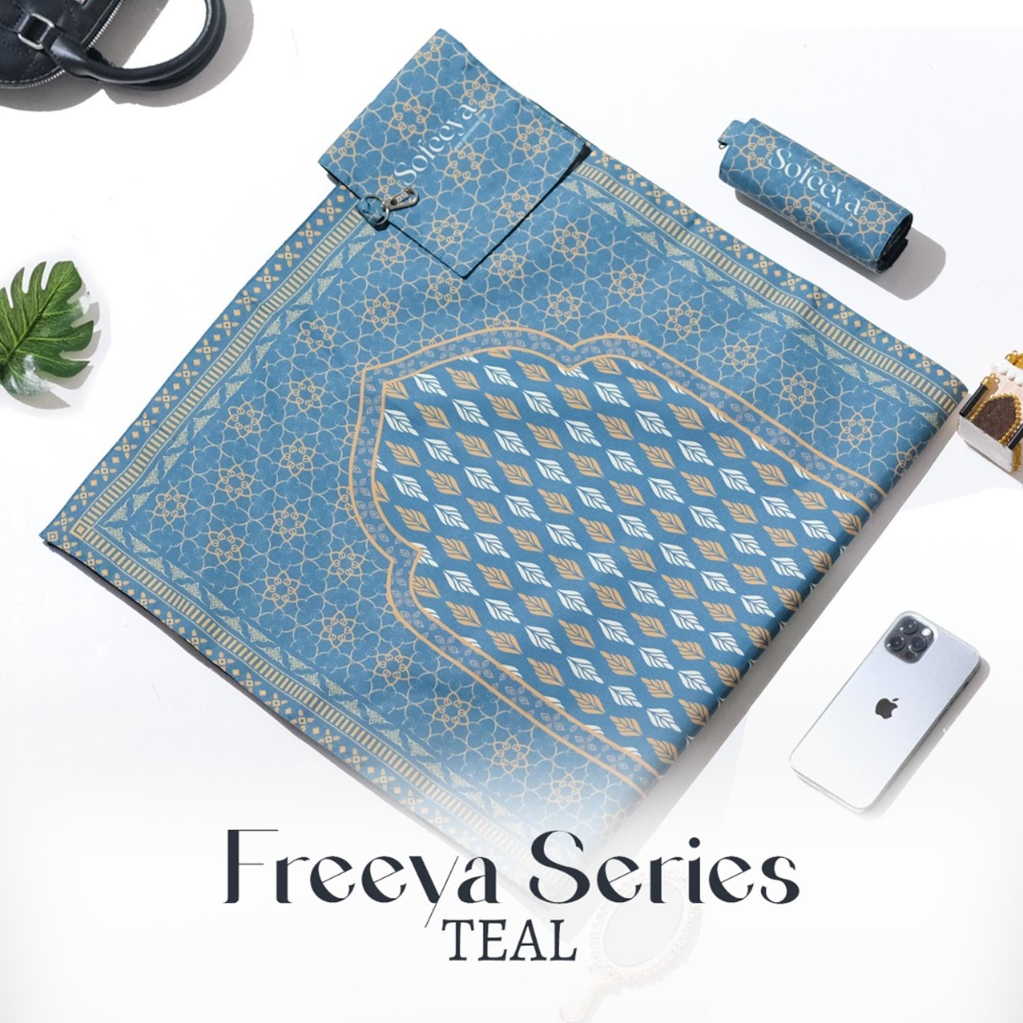 Mini Travel Prayer Mat Anti-slip : Waterproof Freya Series Sajadah