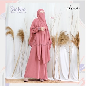 Abaya khimar set niqab maxy / long dress for muslim women / islamic clothes for women / Abaya khimar niqab prayer hijab muslim women