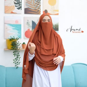 Instan Hijab / Pashmina Instan / Instan Hijab with Niqab / Instan Khimar / Niqab Veil / Hijab For muslim Women