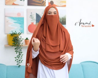 Instan Hijab / Pashmina Instan / Instan Hijab with Niqab / Instan Khimar / Niqab Veil / Hijab For muslim Women