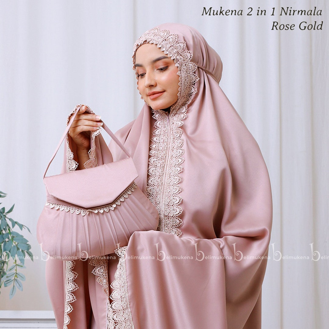 Satin Silk Mukena Prayer Set: Muslim Women's Islamic Dress - Etsy