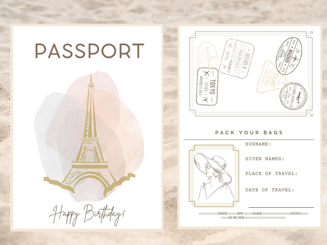 Passport Template Download | Printable, PDF, Vacation, Trip, Surprise ...