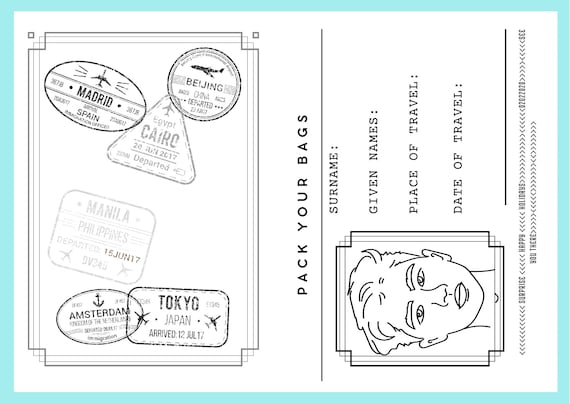 printable passport template for teachers