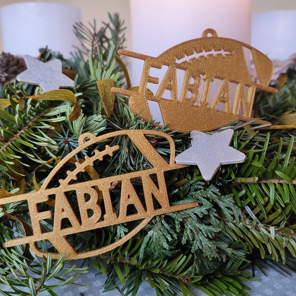 Christbaumschmuck Weihnachten Name Football NFL Weihnachtskugel