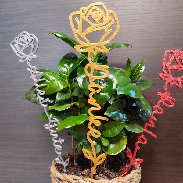 Personalisierte Blumenstecker | Blumenschilder| Geschenk| Botschaft indivduell Pflanzenschild