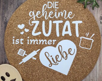 Topfuntersetzer Liebe Kochen Küche Topf