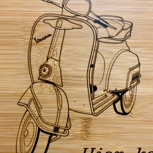 Vespa Schneidebrett Customized Bild 2