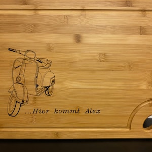 Vespa Schneidebrett Customized Bild 1