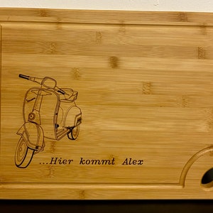 Vespa Schneidebrett Customized Bild 3