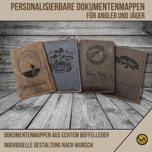 Dokumentenmappe für Angler und Jäger personalisierbar