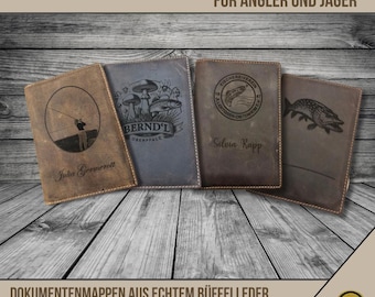 Dokumentenmappe für Angler und Jäger personalisierbar