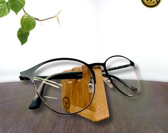Soporte de madera para gafas, soporte para gafas de escritorio, soporte para gafas a medida, mesita de noche para gafas