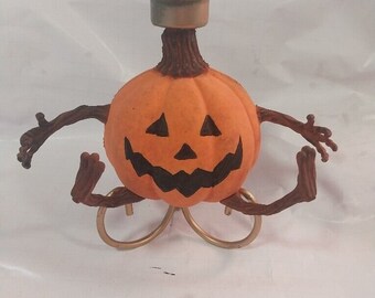 OOAK Novelty Pumpkin candle holder.