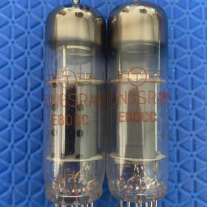 Matched Pair Tungsram E80CC / 6085 Vacuum Tubes Valves NOS NIB