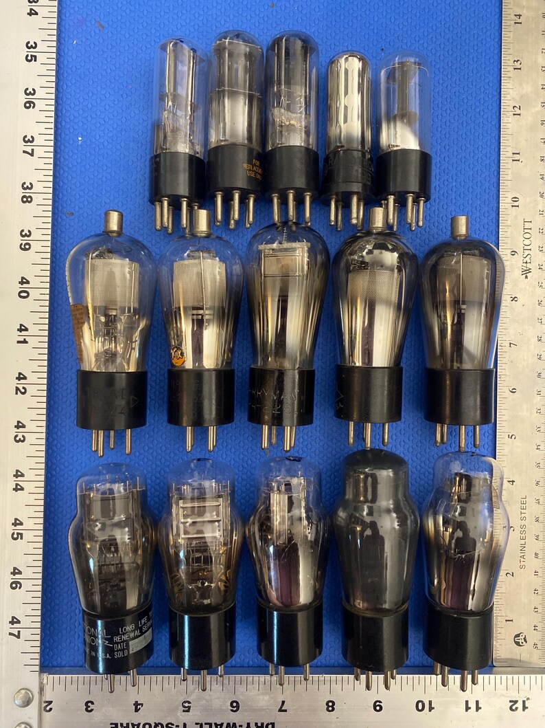 15 Assorted Medium Size Vacuum Tubes for Art Steampunk Projects Lot of ...