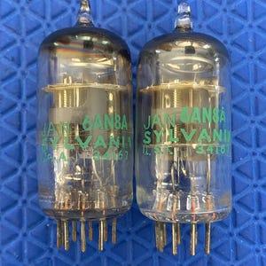 Matched Pair Sylvania JAN-6AN8A 6AN8A 6AN8 Milspec Vacuum Tubes Valves NOS NIB
