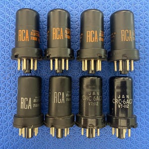 8 RCA 6AC7 Vacuum Tubes Valves NOS NIB Lot Of Eight