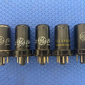 5 US-Made 6J5 6J5GT Metal Base Vacuum Tubes Valves Lot Of Five