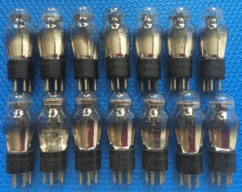 14 RCA Cunningham Type Number 27 #27 Vacuum Tubes Valves Engraved Hot-Stamped Bases Lot Of Fourteen