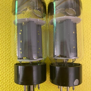 Matched Pair Sylvania 6L6 6L6GC Vacuum Tubes Valves