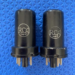 Matched Pair RCA 6J5 Vacuum Tubes Valves NOS-Testing