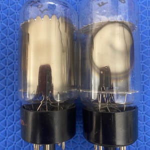 Matched Pair RCA Black Plate 6L6 6L6GC Vacuum Tubes Valves NOS NIB