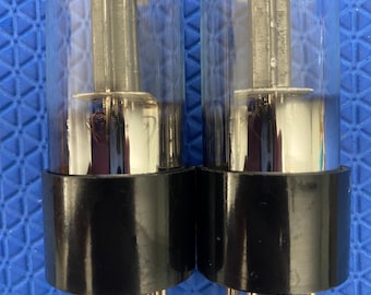 Matched Pair Sylvania 6SN7 6SN7GTB Vacuum Tubes Valves Black Wing