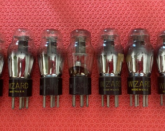 7 Wizard / Sylvania Type Number 27 #27 Vacuum Tubes Valves Lot Of Seven