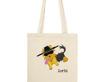 Zorki - Classic 100% Cotton Tote Bag, 10 litres, Eco Reusable Bag