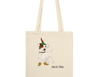 Jack Pan - Classic 100% Cotton Tote Bag, 10 litres, Eco Reusable Bag