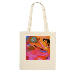 Chamäleon Jagd (Orange) - Klassische 100% Baumwolltasche, 10 Liter, Eco Wiederverwendbare Tasche