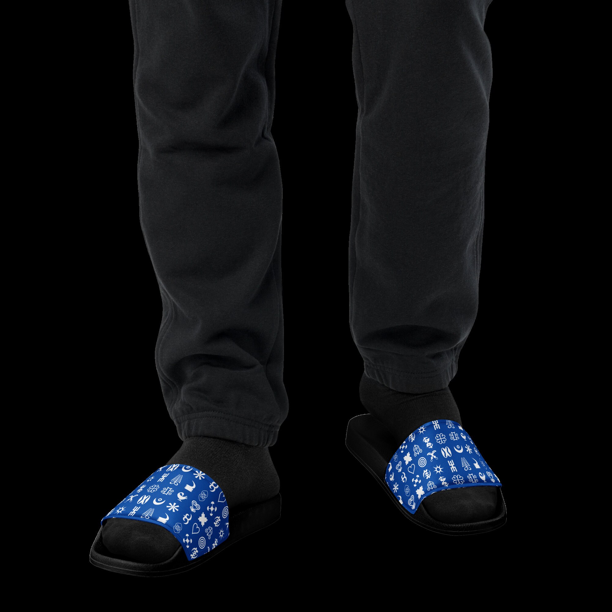 mens royal blue nike slides