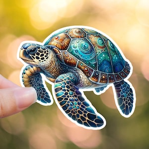 Sea Turtle Sticker Sea Life Ocean Sticker Beach Sticker Beach life Ocean Life Ocean Sticker Sea Sticker Water Bottle Sticker Laptop Sticker