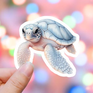 Sea Turtle Sticker, Water Bottle Sticker, Ocean Sticker, Summer Style Decal, Sea Life Sticker, Beach Sticker, Vacation Sticker, Travel Gift