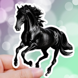 Black Horse Sticker Horse Sticker Unicorn Sticker Dark Horse Sticker Stallion Horse Laptop Sticker Fantasy Sticker Romance Sticker Books