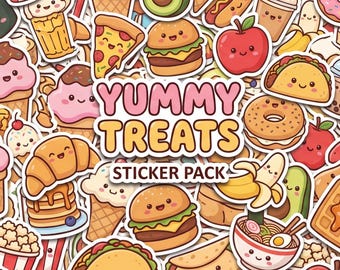 Kawaii Food Stickers, Bundle Pack, Bulk Orders, Food, Scrapbooking, Bundle and Save, Kawaii Stickers