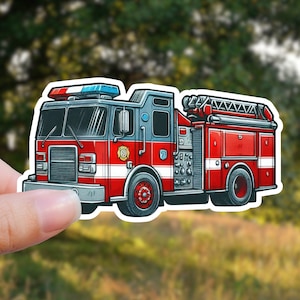 Sticker camion de pompier Sticker pompier Sticker secouriste Sticker pompier véhicules d'urgence Wee Woo EMS policier pompier papa cadeau
