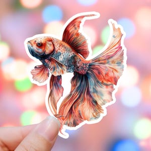 Gold Fish Sticker Sea Life Ocean Sticker Beach Sticker Beach life Ocean Life Ocean Sticker Sea Sticker Water Bottle Sticker Laptop Sticker