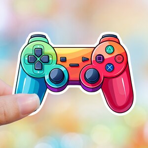 Sticker manette de jeu vidéo Sticker gamer Sticker manette Sticker arc-en-ciel jeux Sticker ordinateur portable Sticker zombies jeux vidéo bouteille d'eau