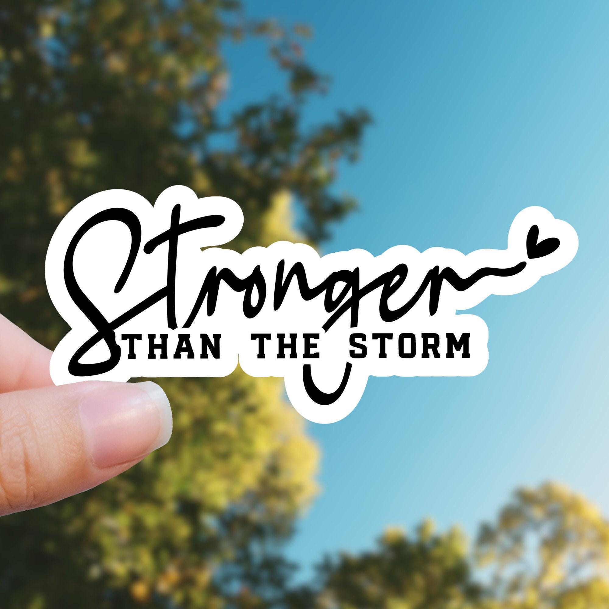 Stronger Than The Storm Sticker, Uplifting Sticker, Mental Health Gift, Inspirational Quote Decal,Motivational Sticker,You Got This,Positive