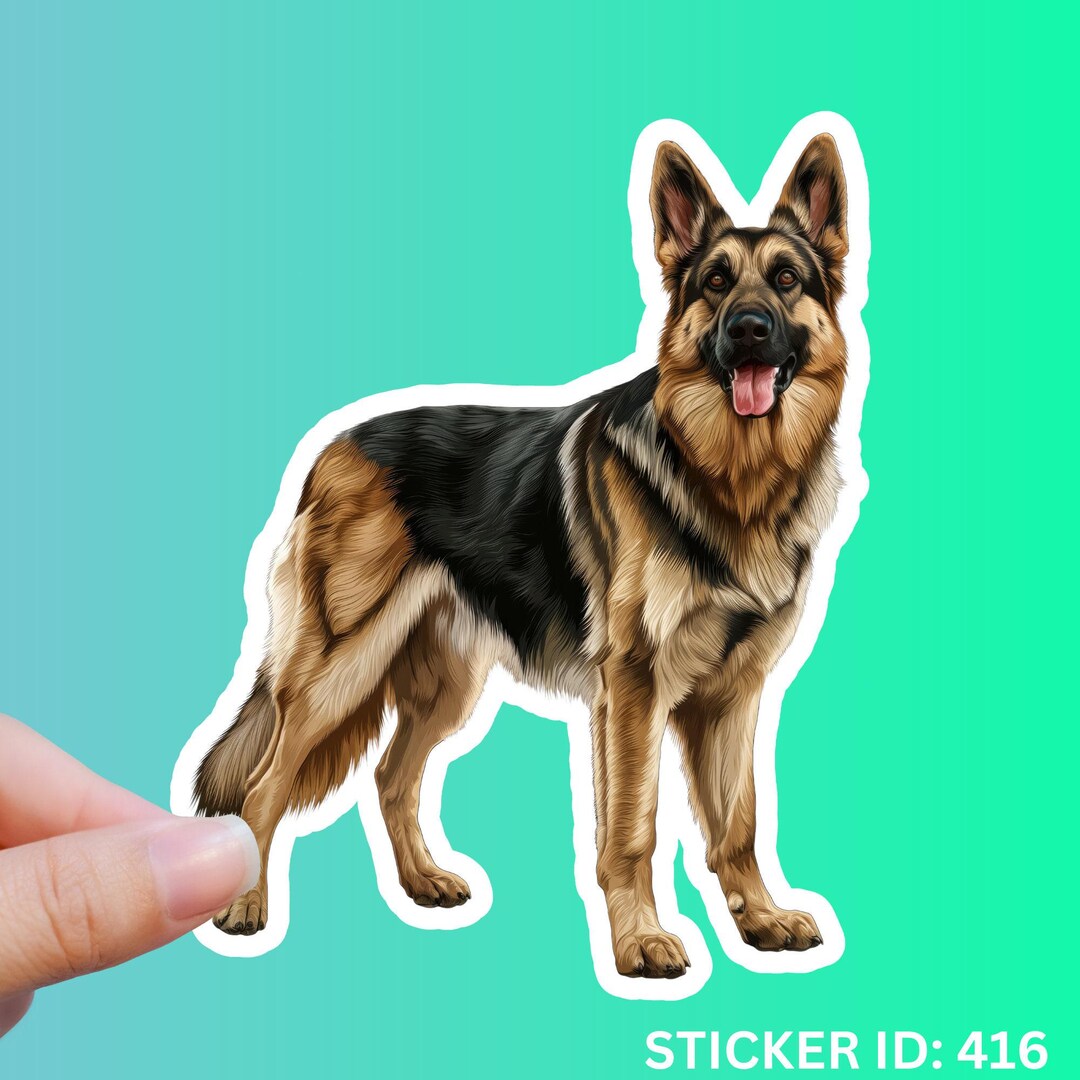 German Shepard Sticker USA Sticker Dogs Gifts for Dad German Shepard ...