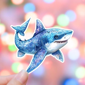 Shark Sticker Sea Life Ocean Sticker Beach Sticker Beach life Ocean Life Ocean Sticker Sea Sticker Water Bottle Sticker Laptop Sticker