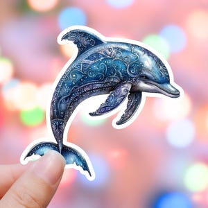 Sticker dauphin vie marine Sticker océan Sticker plage vie océanique Sticker océan Sticker mer Sticker bouteille d'eau Sticker ordinateur portable